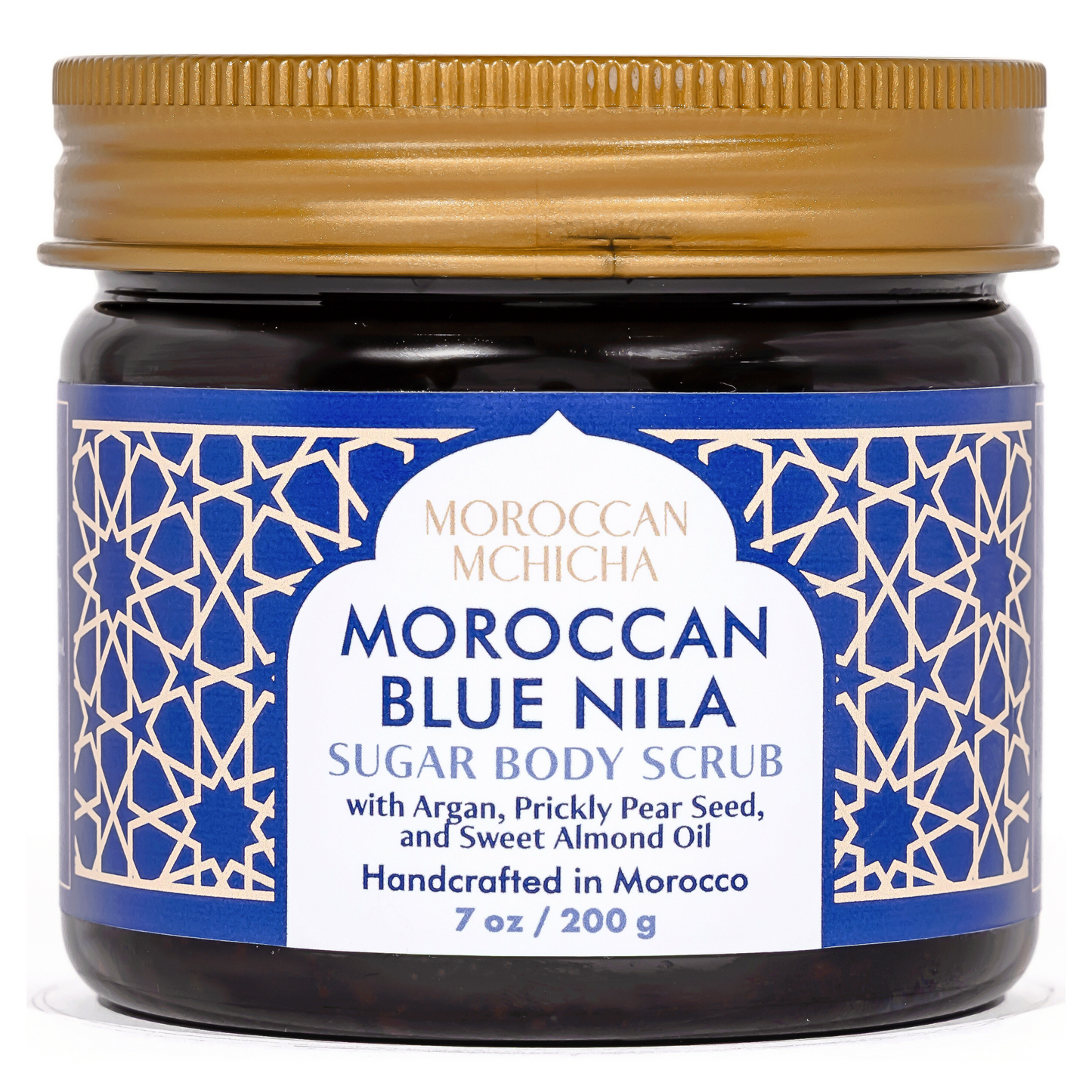 Moroccan Body Scrub Nila Mask with Argan Oil, Sweet Almond, Prickly Pear Seed Oil, Vitamin E Oil, and Shea Butter, Moroccan Body Care (7 oz)