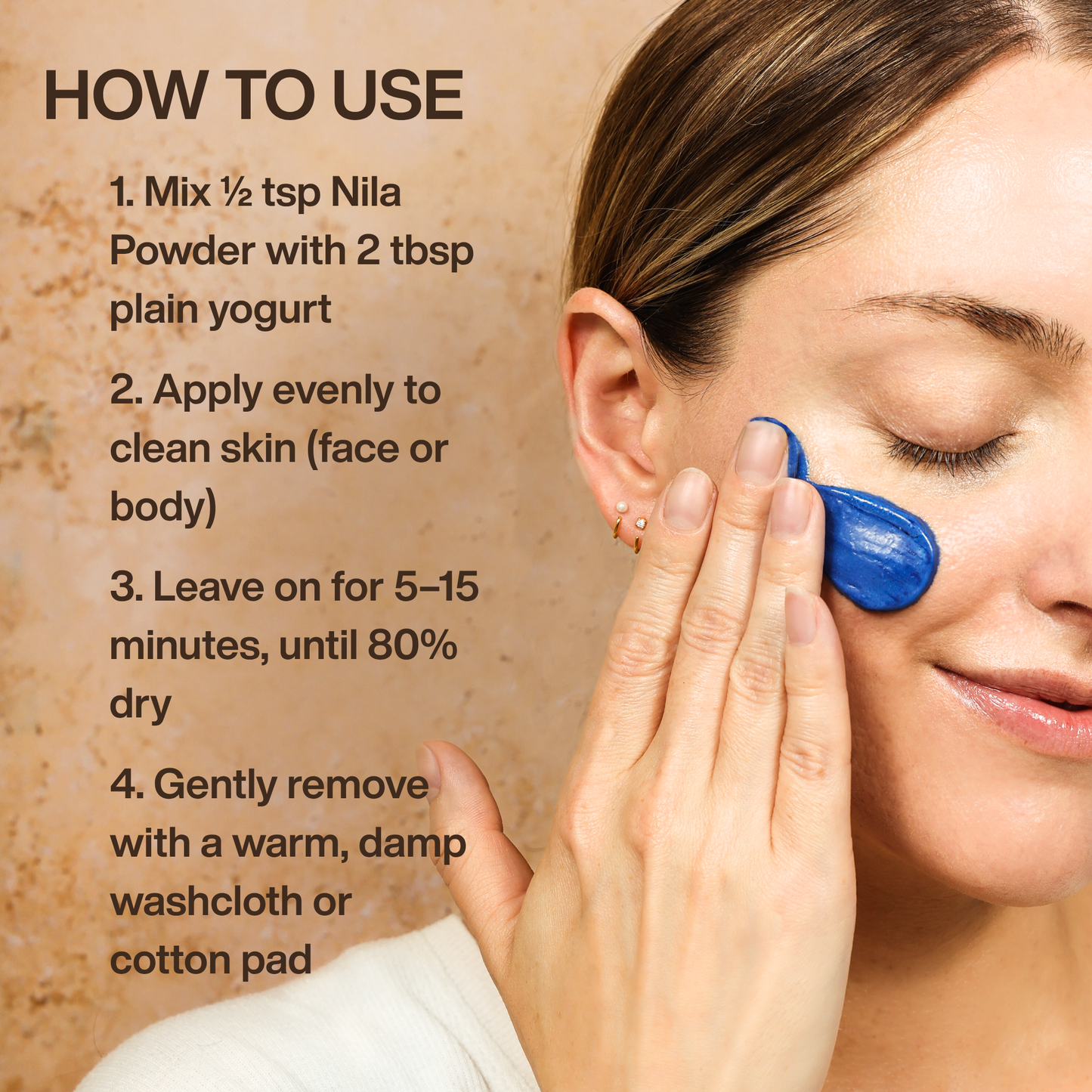 Moroccan Nila Powder for Skin, Nila Mask with Instructions, Moroccan Skin Care, 30 grams