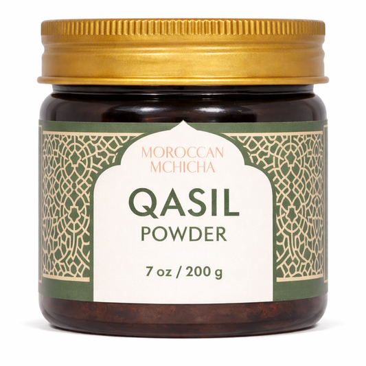 Qasil Powder, 7 oz / 200 g – 100% Pure Zizyphus Jujuba Leaf for Face, Body, Hair & Scalp Care – Plant-Based Beauty Mask Powder, Poudre de Qasil